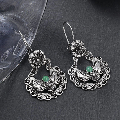 Vintage Openwork Flower Earrings