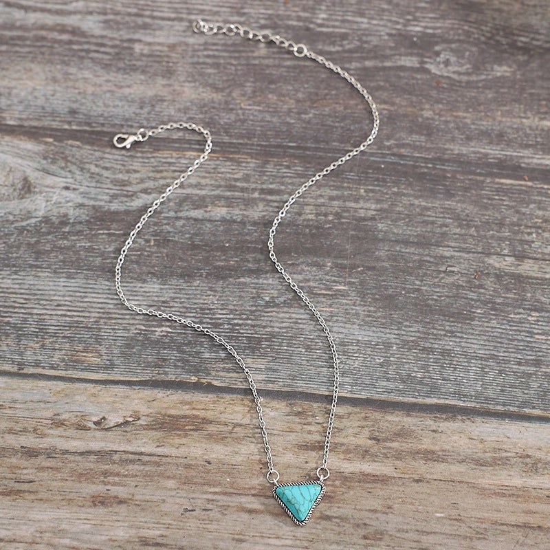 Simple Triangle Turquoise Pendant