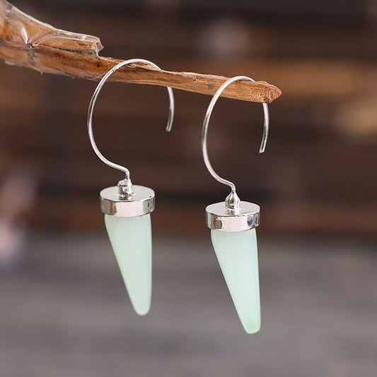 Trendy Green Drop Earrings