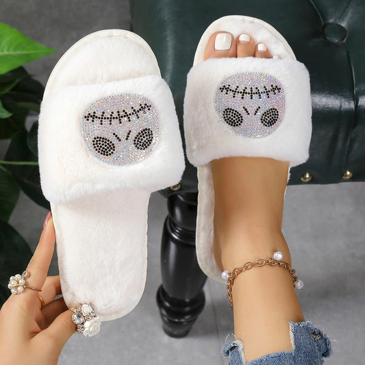 Halloween Flat Fur Slippers