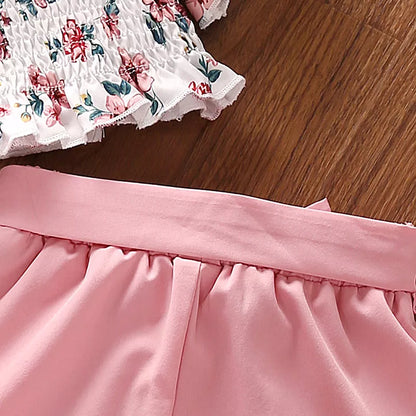 Conjunto de Top sin Mangas y Pantalones Cortos de Verano para Bebé Niña