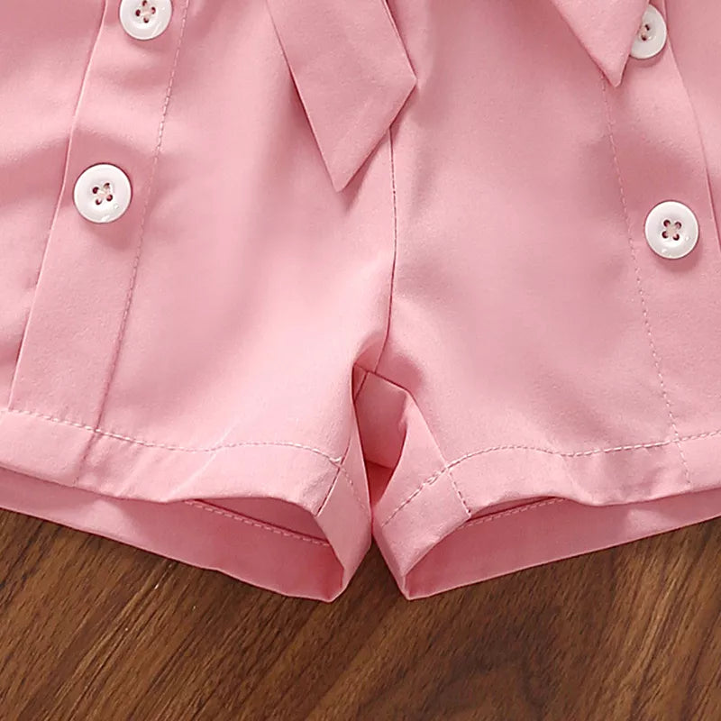 Conjunto de Top sin Mangas y Pantalones Cortos de Verano para Bebé Niña